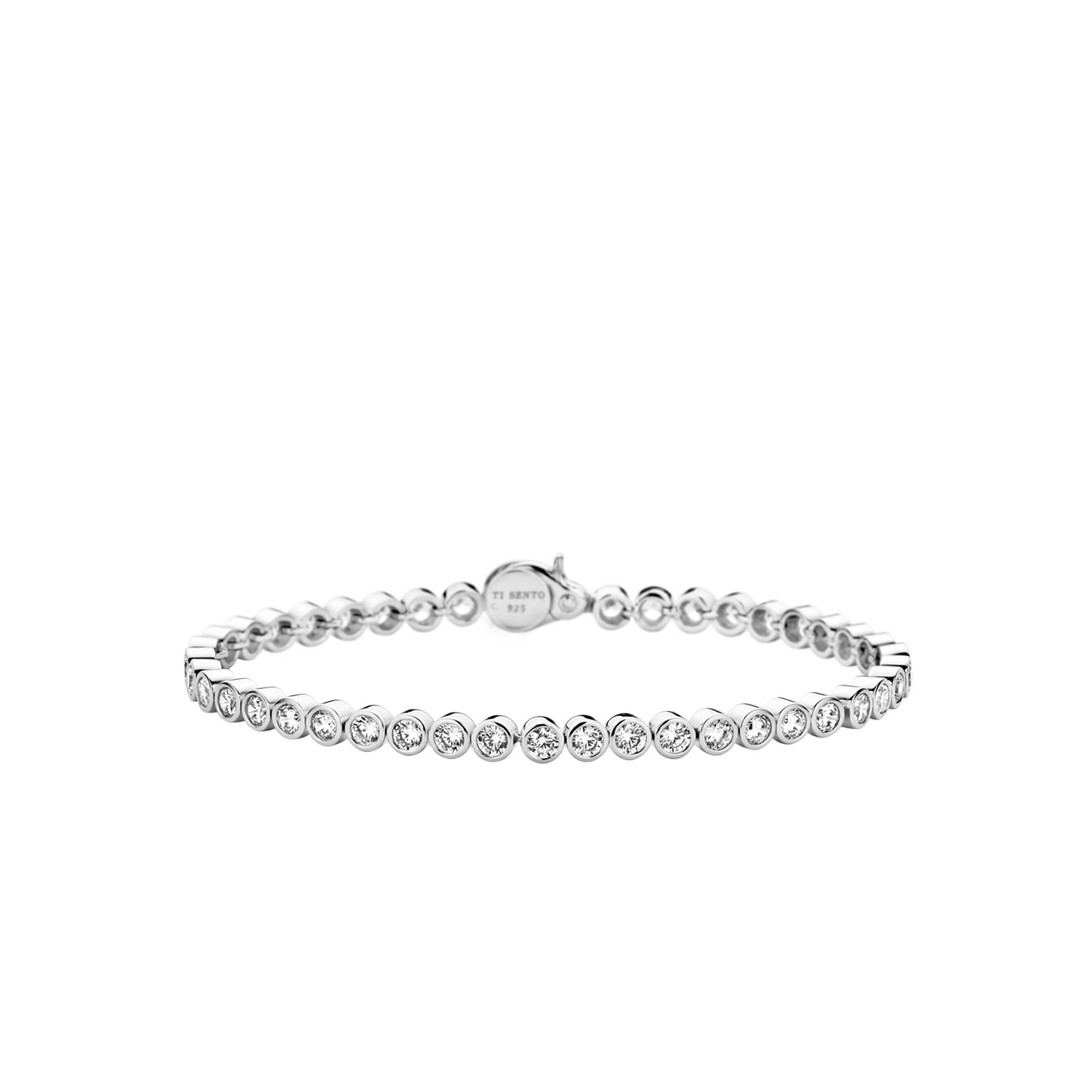 Ti Sento Zilveren tennisarmband met zirkonia in ronde zetting