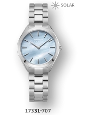  De SLIM SOLAR-COLLECTIE is gebaseerd op klassiek Deens design en staat voor wondermooie horloges die op zonne-energie lopen. De perfecte mix van elegantie, minimalisme en milieuvriendelijkheid die bij elke gelegenheid past. Het lichte en ultradunne SOLAR-horloge zit prettig om je arm.   Zijn speciale highlight is de oplaadbare batterij die door alle soorten lichtbronnen kan worden opgeladen en die na één keer volledig opladen, 6-12 maanden blijft lopen. Zeer hard kristalhelder en krasvast saffierglas zorgt dat de prachtige wijzerplaat duidelijk zichtbaar is. 