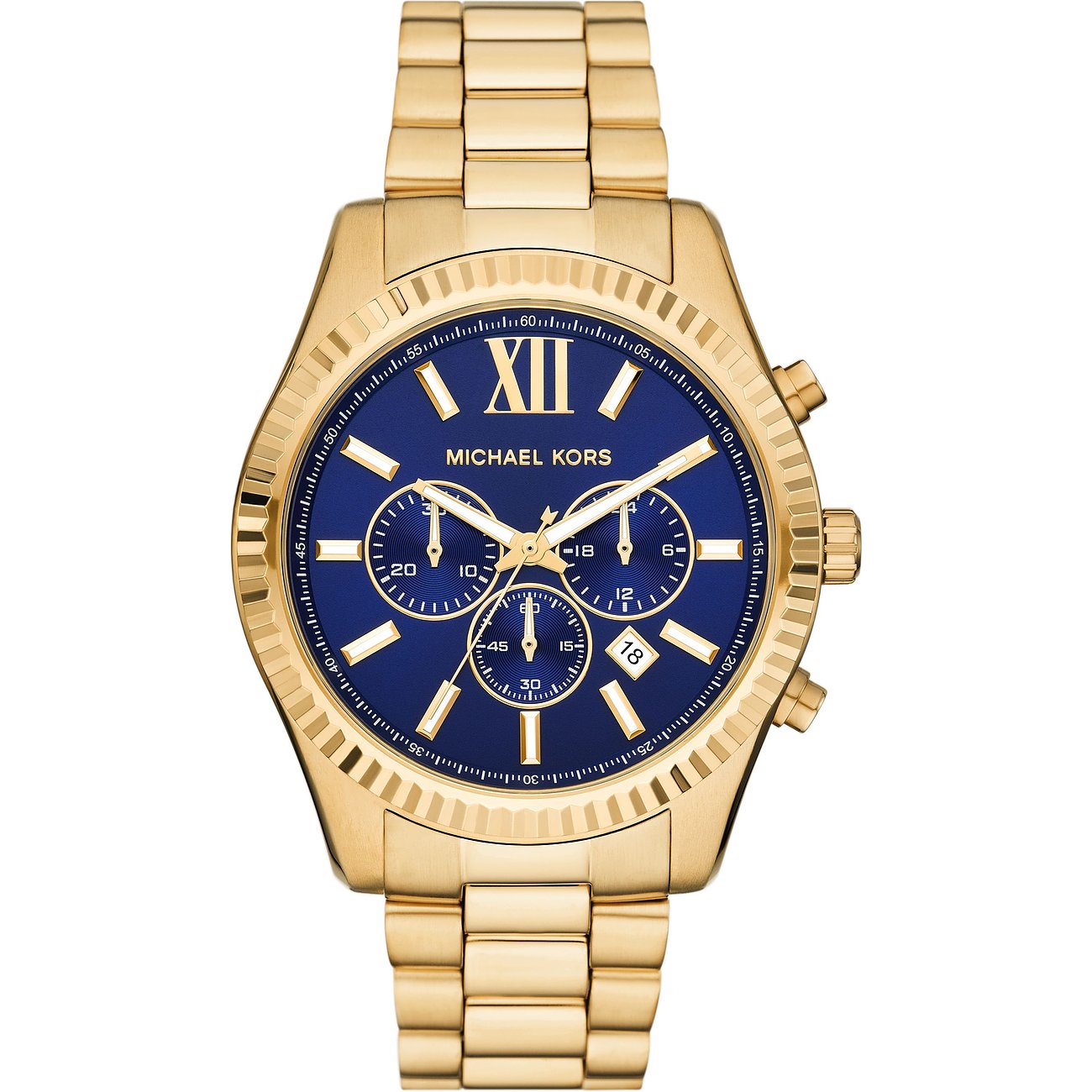 Het horloge beschikt over een quartz uurwerk. Deze prachtige wijzerplaat is blauw en is afgedekt met kwalitatief mineraalglas. De horlogekast is gemaakt van rvs en heeft een diameter van 44 mm. De kleur van deze horlogeband is goud en heeft een breedte van 22 mm. De horlogeband is gemaakt van rvs . Met dit prachtige horloge ben je elke dag op de hoogte van de juiste tijd!