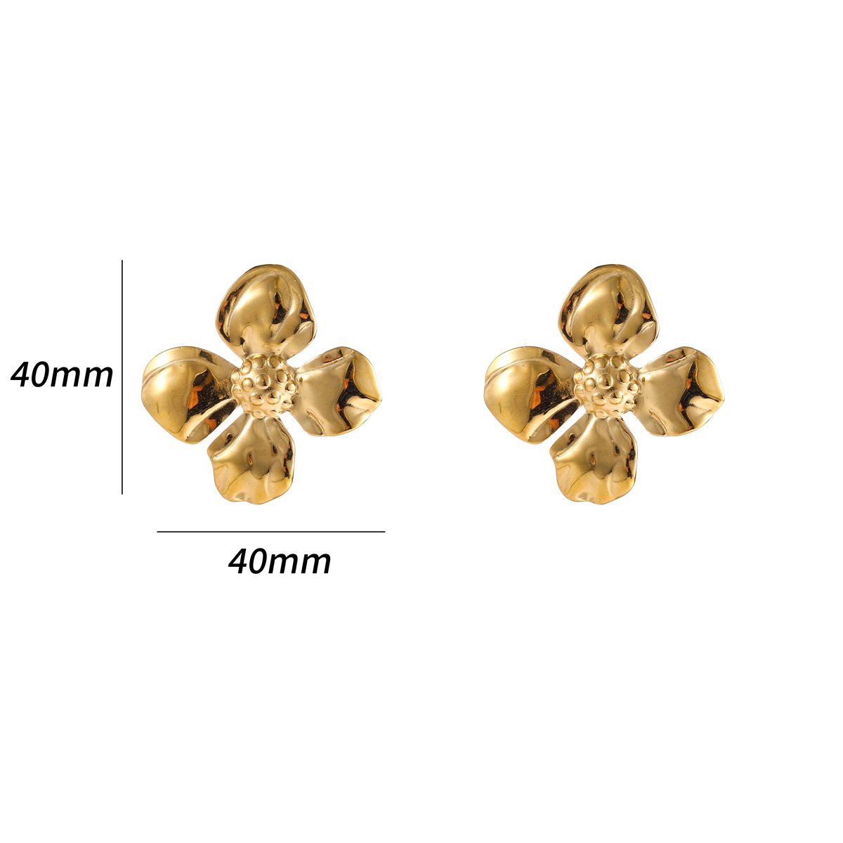 De Day & Eve oorstekers Flower Stud - 14K goldplated, bieden een verfijnde uitstraling met een bloemdesign in verguld 14K goud.