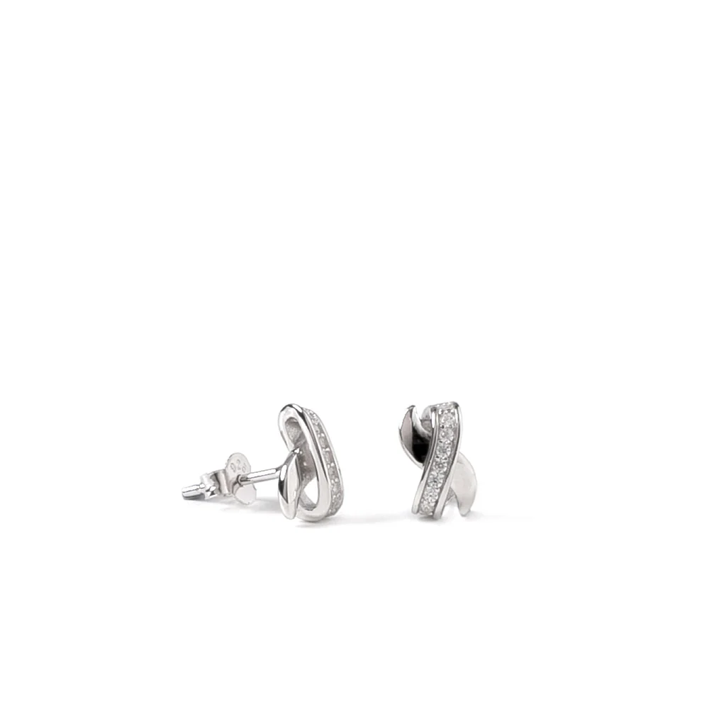 Small cross earrings with zirconia: With a sleek and modern design, these earrings feature a discreet cross adorned with sparkling zirconia for a touch of sophistication. Perfect for those looking for a subtle yet stylish accessory, ideal for any occasion.