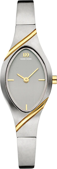 Op zoek naar een stijlvol horloge dat zowel elegantie als moderniteit uitstraalt? Dan is de DANISH DESIGN ROSANNA TWO-TONE GREY IV66Q1281 het perfecte horloge voor jou. Dit prachtige horloge heeft een analoge tijdsaanduiding en werkt op een betrouwbaar quartz uurwerk.

Met een diameter van 21 mm en een hoogte van 8 mm heeft dit horloge een subtiele en verfijnde uitstraling. De ovale vorm van de behuizing geeft het horloge een unieke en trendy look. De behuizing is gemaakt van titanium en heeft een multicolor kleur, wat zorgt voor een speels en eigentijds design.
