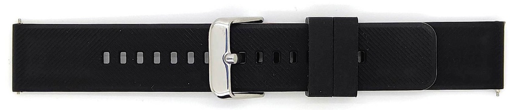 Het product BBS Horlogeband Zwart Siliconen 00822600-01-22 heeft de volgende kenmerken: een zwarte siliconen horlogeband van plastic, geschikt voor standaardmodellen met een bandbreedte van 22 mm. De beste manier om het te dragen is door het stevig om uw pols te bevestigen voor comfort en stijl. Perfecte keuze voor dagelijks gebruik.