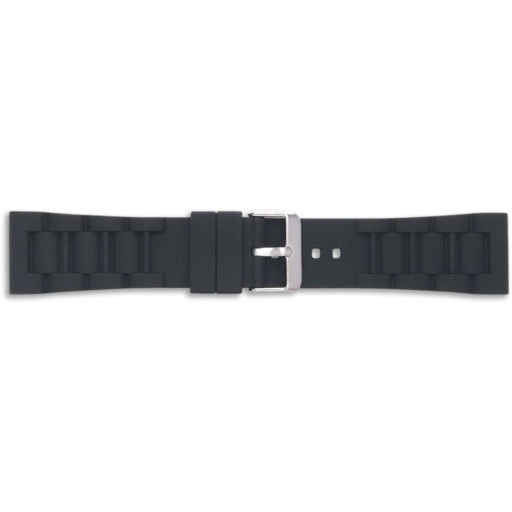 Product BBS Silicone Horlogeband Zwart Van 26mm, modelnummer 07518024_01_26, heeft de volgende kenmerken: Categorie: bandje, Kleur: zwart, Model: standaardmodel, Materiaal: plastic siliconen, Breedte: 26mm. Draagadvies: bevestig de band aan uw horloge om een comfortabele en stijlvolle pasvorm te bereiken. Geschikt voor dagelijks gebruik. Perfect voor een sportieve en moderne look.