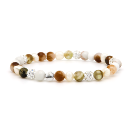Karma Handgemaakte Kristal Kralen Armband met 6mm 