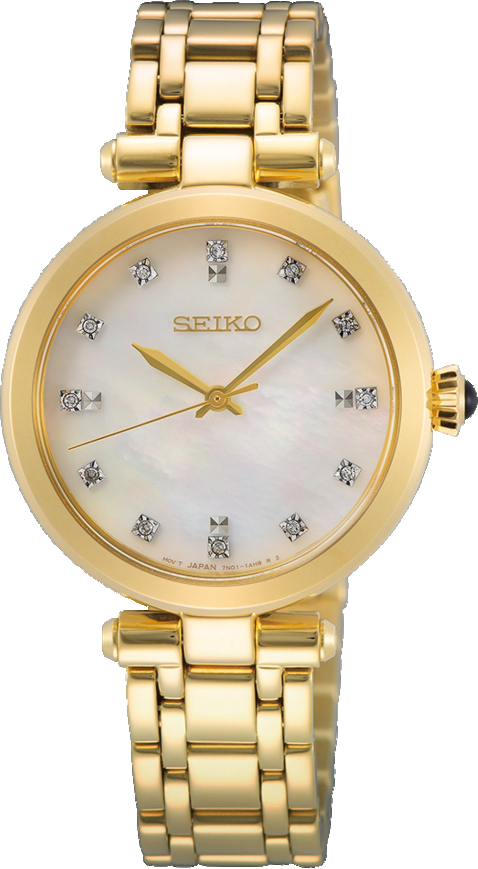 Ontdek dit schitterende Seiko dames horloge SRZ536P1. Een goudkleurig horloge met een prachtige klassieke vormgeving.