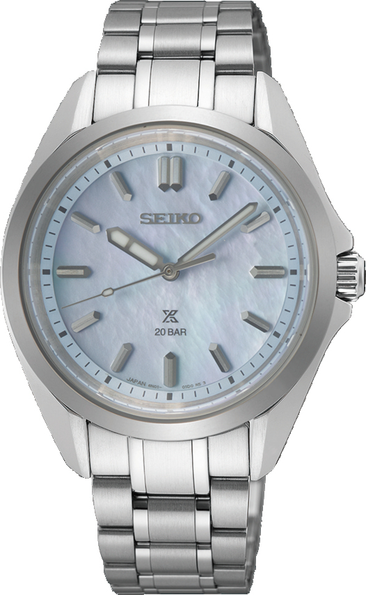 Seiko - SUR607J1

Bestel uw Seiko Prospex Ladies Marine Sport Quartz dameshorloge direct via BoumanOnline.nl. Dit Seiko Prospex dameshorloge is bekend onder Seiko-referentienummer SUR607J1. Het horloge heeft een quartz-uurwerk dat geplaatst is in een edelstalen kast. Op de parelmoeren blauwe wijzerplaat is analoge tijdsweergave zichtbaar. Aan de kast zit een staal- of zilverkleurige stalen horlogeband met een vouwsluiting.

Het quartz-uurwerk biedt u alleen de tijd als tijdfunctie(s). De ronde horlogekast is 200m waterdicht en voorzien van een saffierglas.
