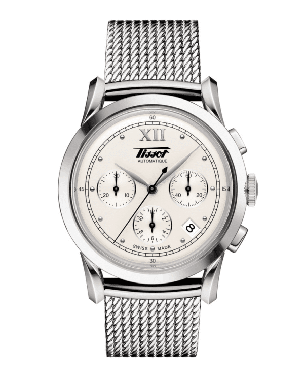 De Tissot Heritage 1948 Chronograph Automatic, modelnummer T66178233, is een elegante polshorloge. Het beschikt over een chronograaf functie en een automatisch uurwerk. Draag deze stijlvolle horloge bij formele of zakelijke gelegenheden voor een verfijnde look. Combineer het met een net pak of een chique blouse voor een tijdloze uitstraling.