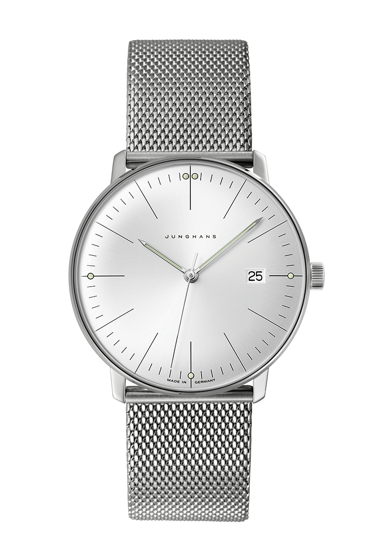 De Junghans | Max Bill Quartz met modelnummer 41/4463.46 is een elegante polshorloge met een zilverkleurige, roestvrijstalen kast en Milanese mesh band. Het heeft een analoge wijzerplaat, saffierglas en een datumaanduiding. Met een diameter van 38 mm en een waterdichtheid tot 5 ATM, is het de ideale keuze voor dagelijks gebruik. Draag het voor een stijlvolle, moderne uitstraling.