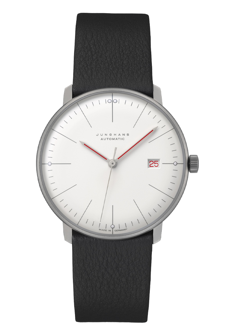 De Junghans | Max Bill Bauhaus (modelnummer 27/4009.02) is een stijlvolle polshorloge met analoge aanduiding. Met een roestvrijstalen kast, saffierglas, automatische beweging, en waterbestendigheidsniveau van 5, is dit horloge elegant en duurzaam. Het heeft een witte wijzerplaat met strepen, een zwarte lederen band en datumfunctie. Het is ideaal voor dagelijks gebruik of formele gelegenheden. Draag het met vertrouwen.