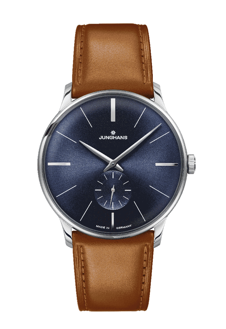 Bestelnummer: 27/3504.02
Meister Handaufzug
De Meister Handaufzug geldt als het platste en fijnste horloge in het Meister-assortiment. De weergave van de decentrale, kleine seconden geeft een bijzonder klassieke allure. Het vereerde en betoverende ritueel van het dagelijks opwinden van de kroon om stroom op te wekken, is een waar genot voor mechanische liefhebbers.