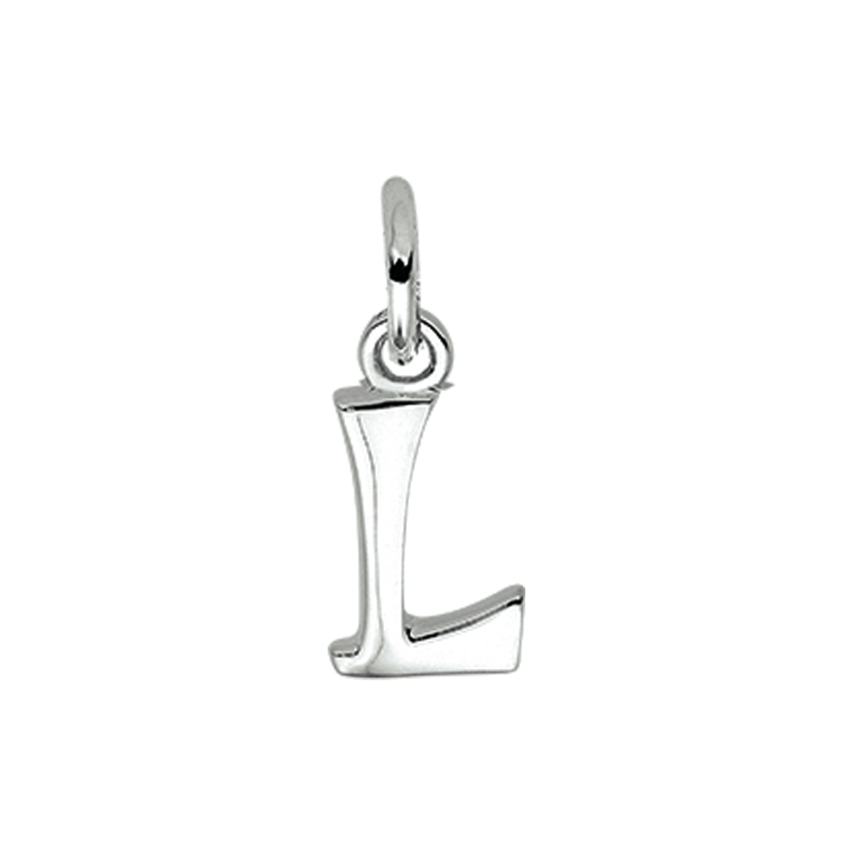 Zilveren letter hanger.