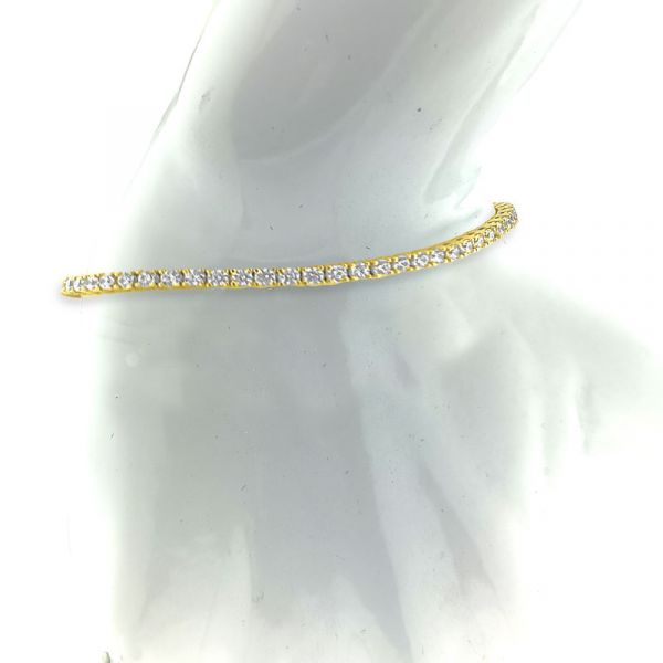 Zilver verguld tennisarmband zirkonia 