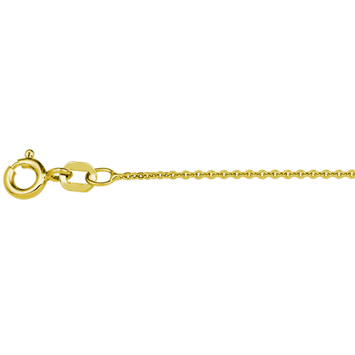 Verguld op 925 zilveren anker plat collier met een schakelbreedte van 1.1mm. Geen garantie op plating.