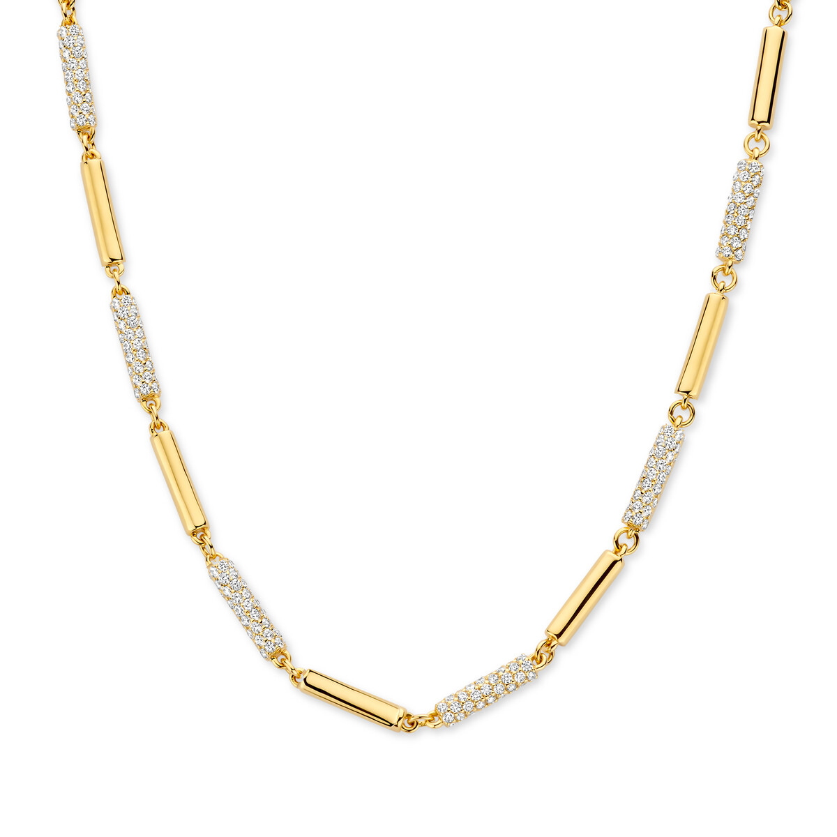 naiomy plaqué ketting zirkonia