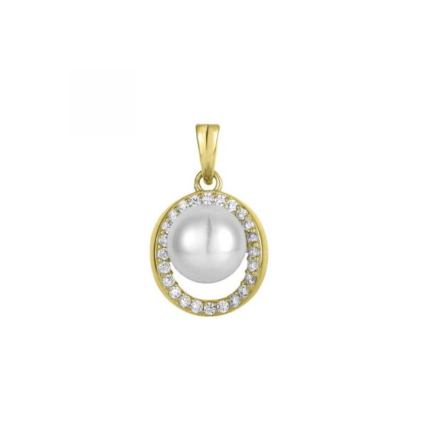 MY iMenso Zilver Vergulde Hanger met Parel