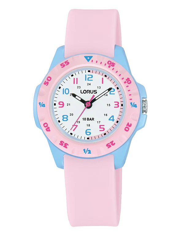 Dit is een herenhorloge van het merk Lorus. Het is een analoog horloge gemaakt van kunststof. De diameter van de kast is 29.5 mm en de kast is 10 mm dik.
De verdere specificaties van het horloge zijn als volgt:
Kastvorm: rond
Kastkleur: roze
Kastmateriaal: kunststof
Sluiting: gesp
Wijzerplaatkleur: wit
Glassoort: acryl glas
Waterdichtheid: 10 ATM
Techniek: quartz