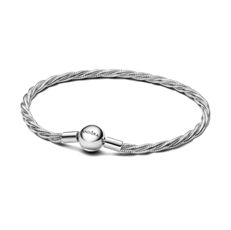 Round Pandora Clasp Twisted Snake Chain