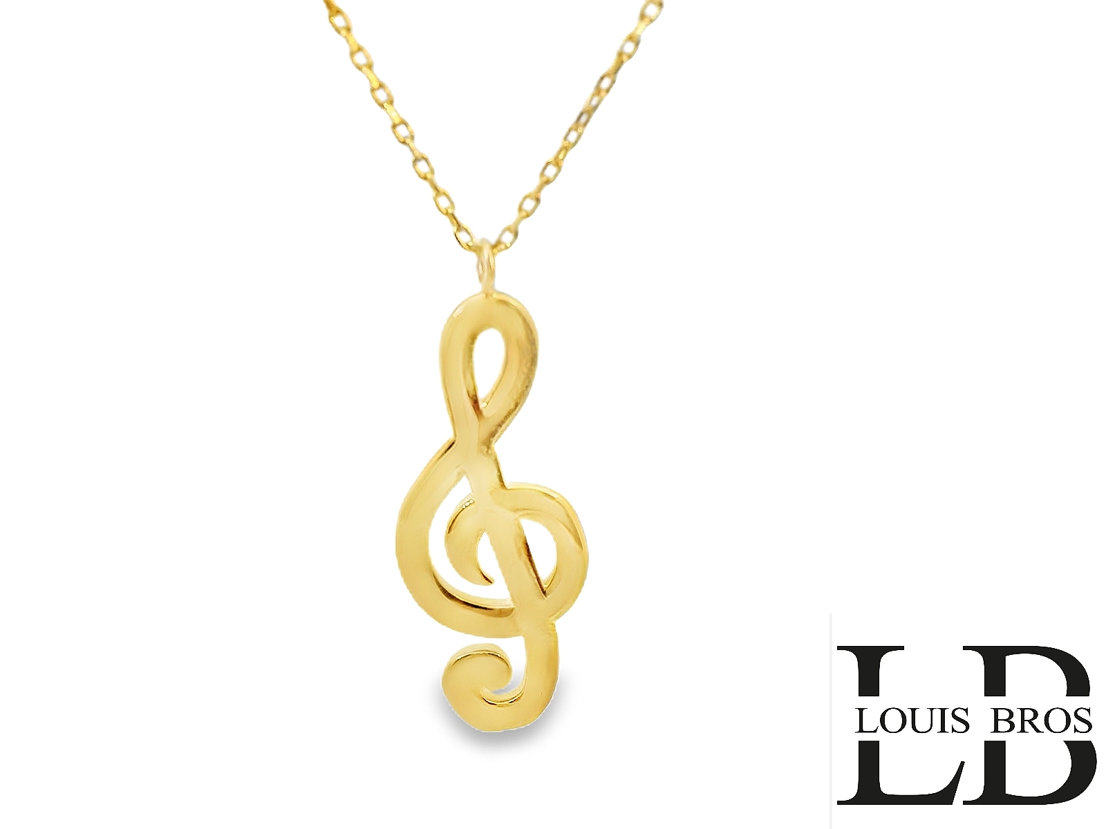 Dit elegante geelgouden collier (1.85 gr) met G-sleutel hanger is een prachtig sieraad voor muziekliefhebbers en artiesten. Gemaakt van 14 karaat goud, straalt dit collier luxe en verfijning uit. De hanger heeft een sierlijke en vloeiende vorm, waardoor het een tijdloos en stijlvol symbool van muziek en creativiteit is.

De fijne gouden ketting is subtiel en elegant, waardoor de muzieksleutel hanger mooi tot zijn recht komt. Dit collier is perfect om dagelijks te dragen en vormt een betekenisvol cadeau voor iedereen die een passie heeft voor muziek.

Met een stevige sluiting en een comfortabele pasvorm is dit collier niet alleen stijlvol, maar ook praktisch. Een schitterend sieraad dat zowel muzikaliteit als elegantie combineert! 