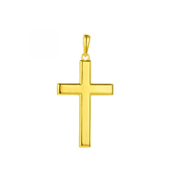 Zilveren vergulde hanger kruis 70194102