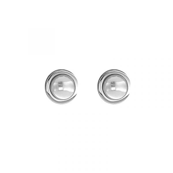 Zilveren oorsteker met parel 8mm 70595002