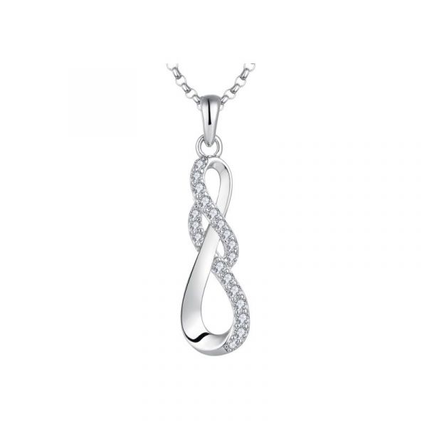 Zilveren twist hanger zirkonia 70224101