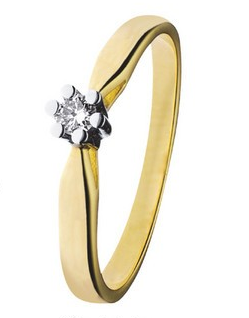 Deze 14krt geelgouden solitair ring, model KL7, pronkt met een briljantgeslepen diamant van 0.07ct. Het sieraad is gemaakt van goud, maar bevat nikkel. Deze glanzende ring is een elegante keuze voor speciale gelegenheden. Draag hem solo voor een verfijnde look of combineer met andere ringen voor een stijlvolle statement. Perfect voor dagelijks gebruik en feestelijke evenementen.