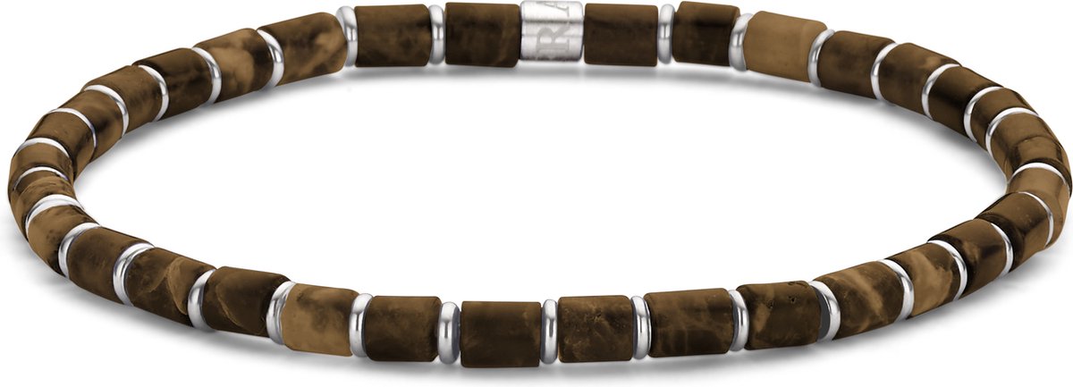 Deze Frank 1967 Junior kralenarmband is het ideale accessoire voor jongens die hun look willen versterken met een stoere, verfijnde uitstraling. Gemaakt van tijgeroog kralen en robuuste roestvrijstalen kralen (4x4 mm), heeft de armband een moderne, tijdloze uitstraling. Met een comfortabele lengte van 15 cm past hij perfect om kleinere polsen. Of het nu voor dagelijks gebruik of speciale momenten is, deze armband geeft elke outfit een krachtige, stijlvolle uitstraling.