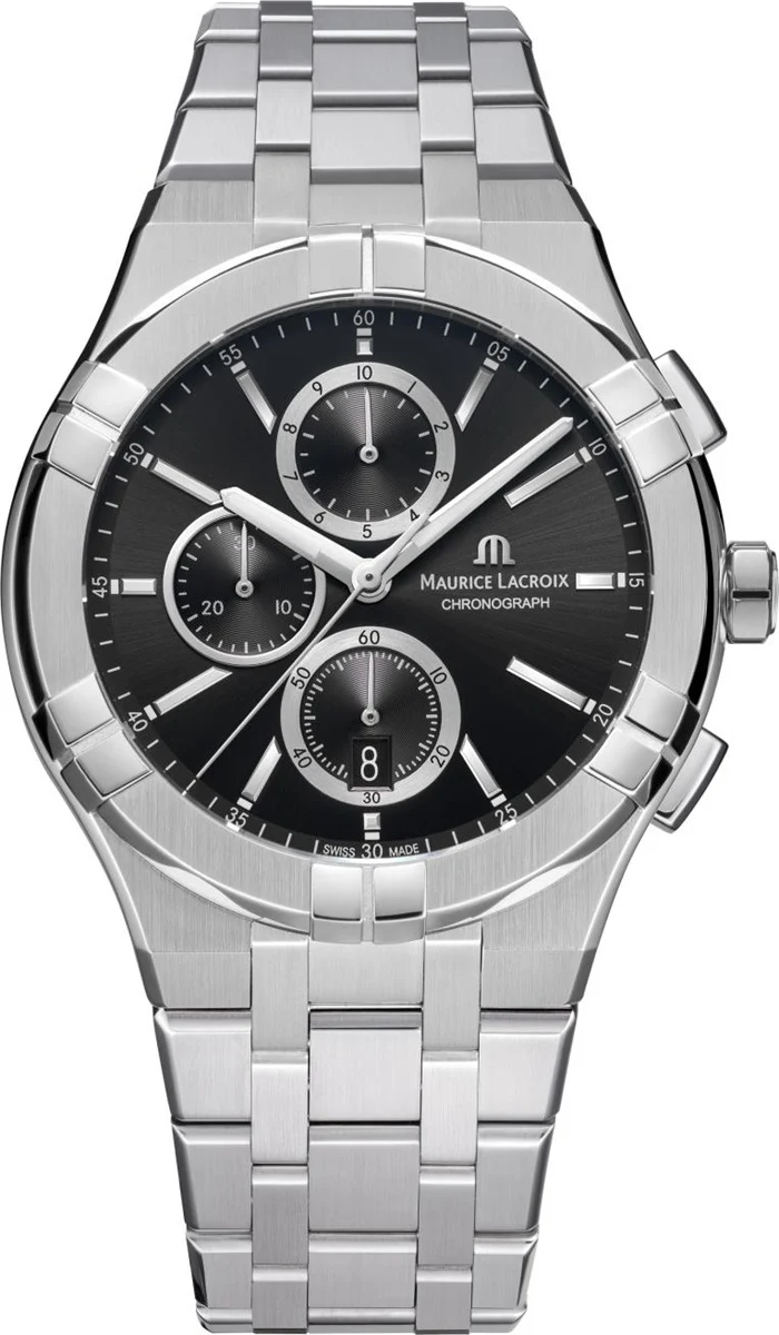 De MAURICE LA CROIX AIKON CHRONOGRAPH 42MM QUARTZ (Modelnummer: AI1118-SS002-330-1) is een verfijnde polshorloge. Het horloge combineert een robuust ontwerp met precisiechronografie. Ideaal voor dagelijks gebruik en formele gelegenheden. Draag dit luxe uurwerk met stijlvolle, zakelijke of casual outfits voor een verfijnde uitstraling. Een must-have toevoeging aan elke horlogecollectie.