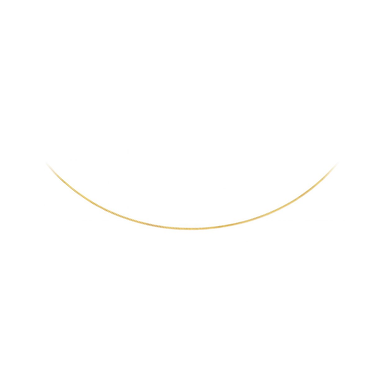 Fjory - 14kt geelgouden gourmet ketting met zilveren kern, 1,2mm, 42cm - 40-G01,242