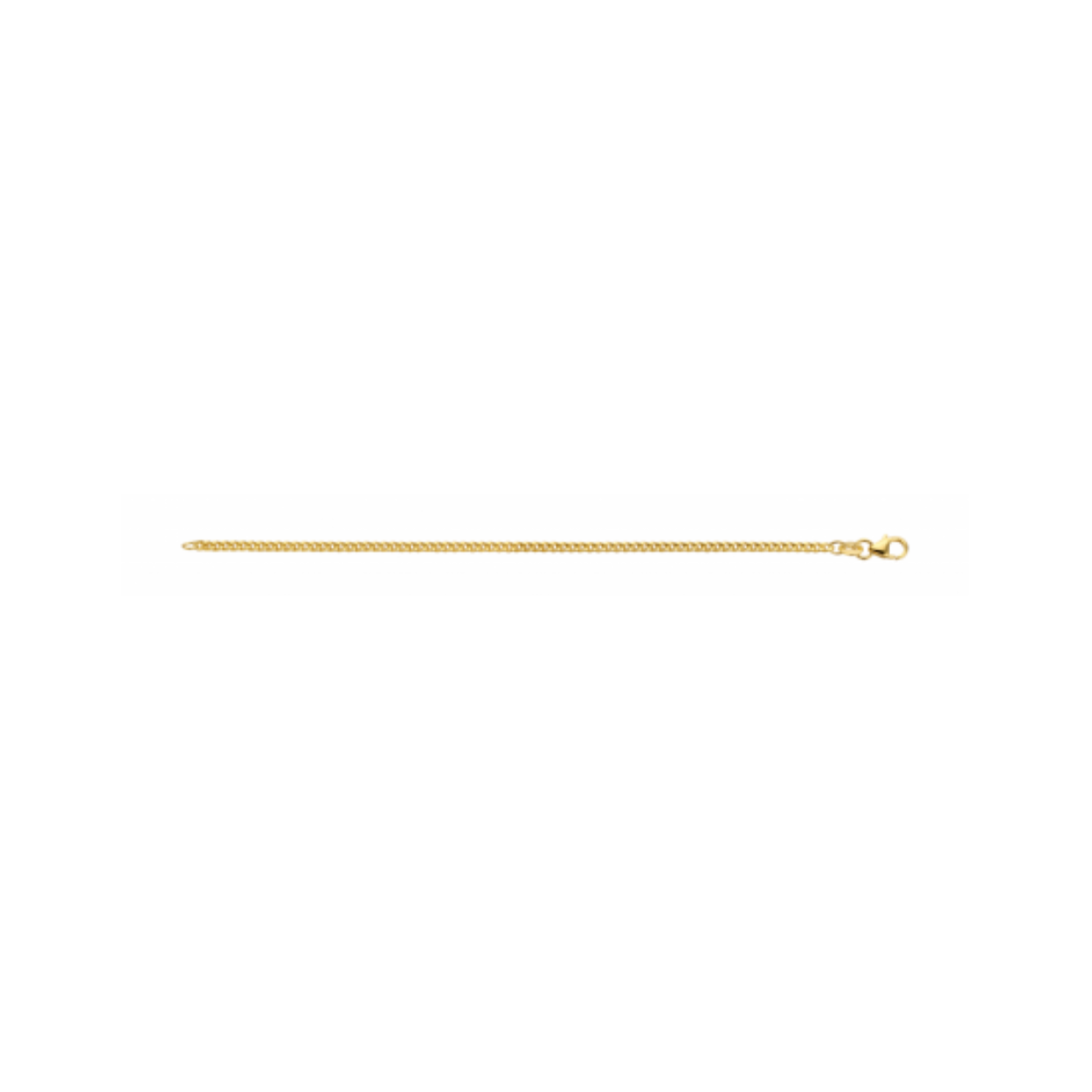 Fjory - Geelgouden gourmette collier 1.4mm met zilveren kern, 50cm - 40-G01,450