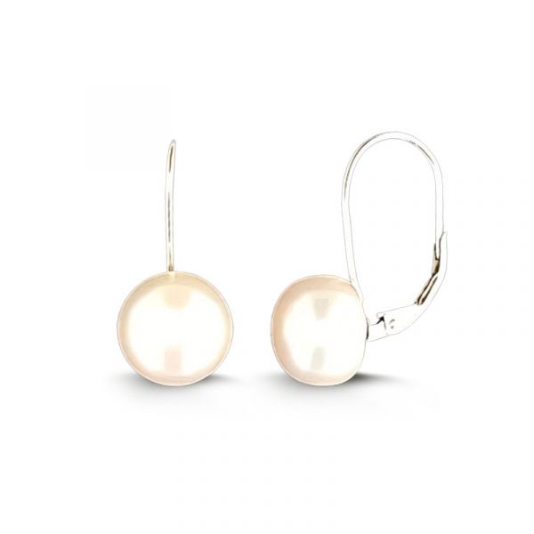 Zilveren oorhanger parel 70371102