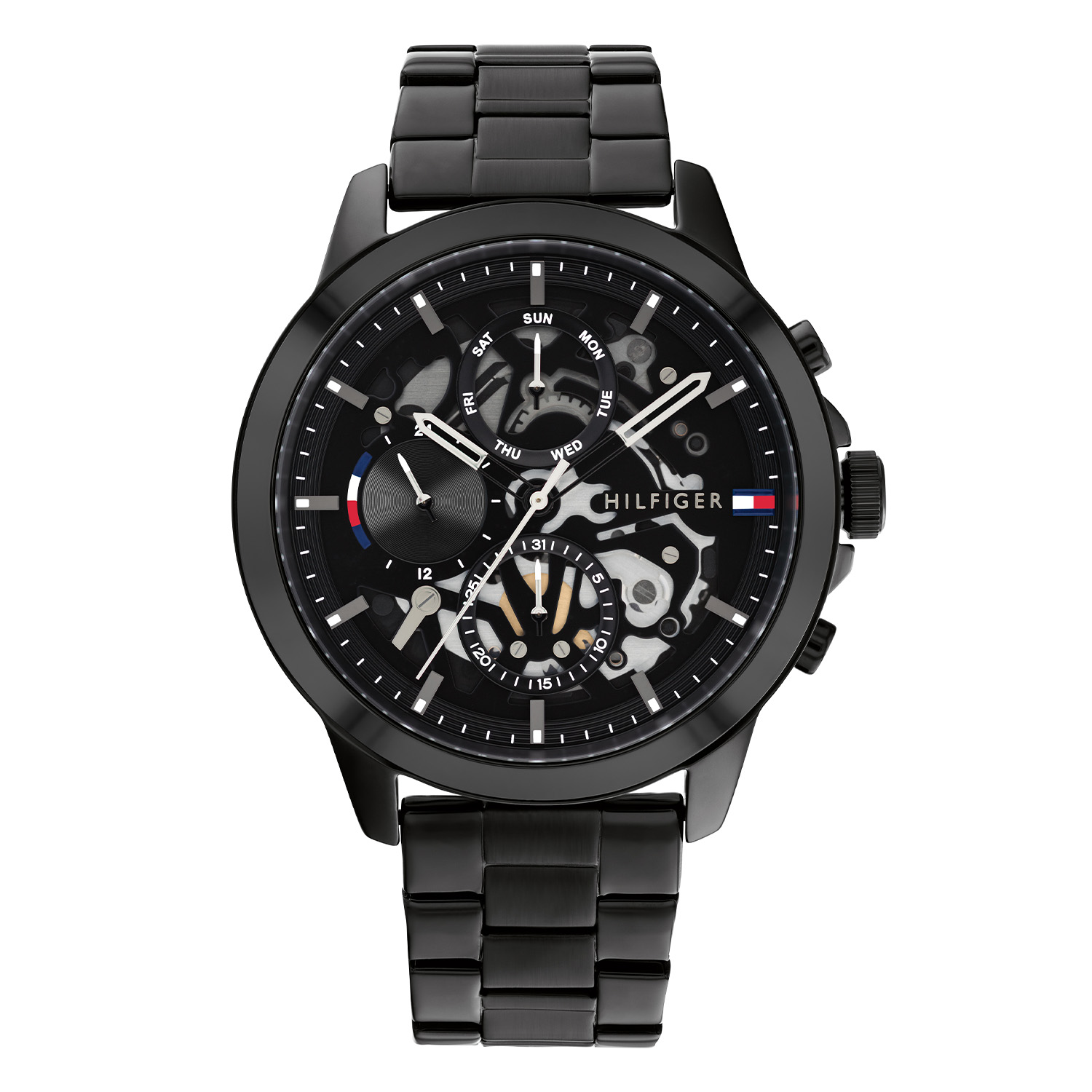 Dit is een herenhorloge van het merk Tommy Hilfiger uit de serie Henry. Met een horlogekast gemaakt van staal en een zwarte band van staal.