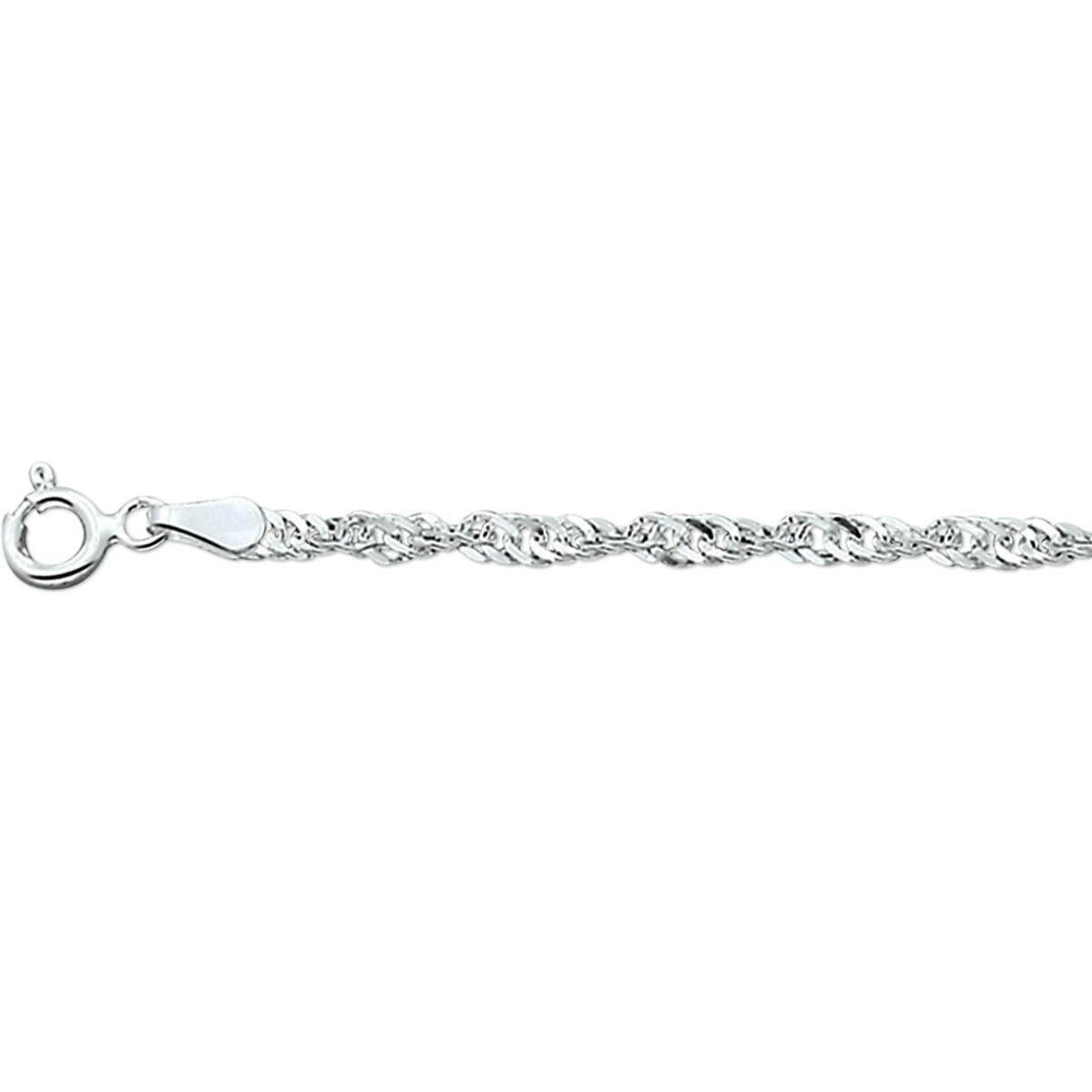 De Singapore Armband Zilver, is een stijlvolle armband in de categorie sieraden. Dit sieraad is een elegant en veelzijdig zilveren armband, ideaal om elke outfit compleet te maken. Draag hem solo voor een minimalistische look of combineer met andere armbanden voor een trendy stapel-effect. Perfect voor zowel dagelijks gebruik als speciale gelegenheden.