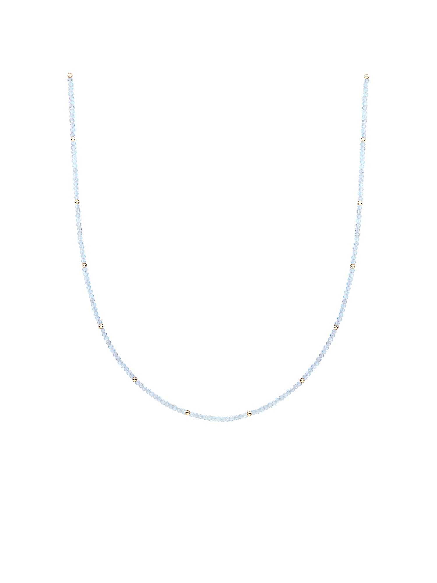 Sparkling Jewels - Zilveren collier met opalite, 2mm 42/44cm - NLK04G-G14