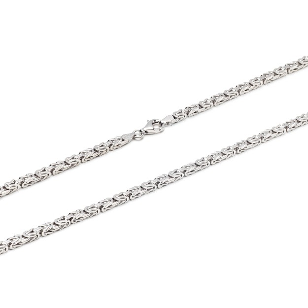 Zilver Gerhodineerd Koningsschakel Collier 60cm 3mm