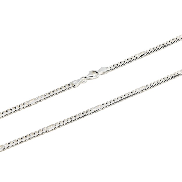 Zilver Gerhodineerd Valkenoog Schakel Collier 60cm 4mm