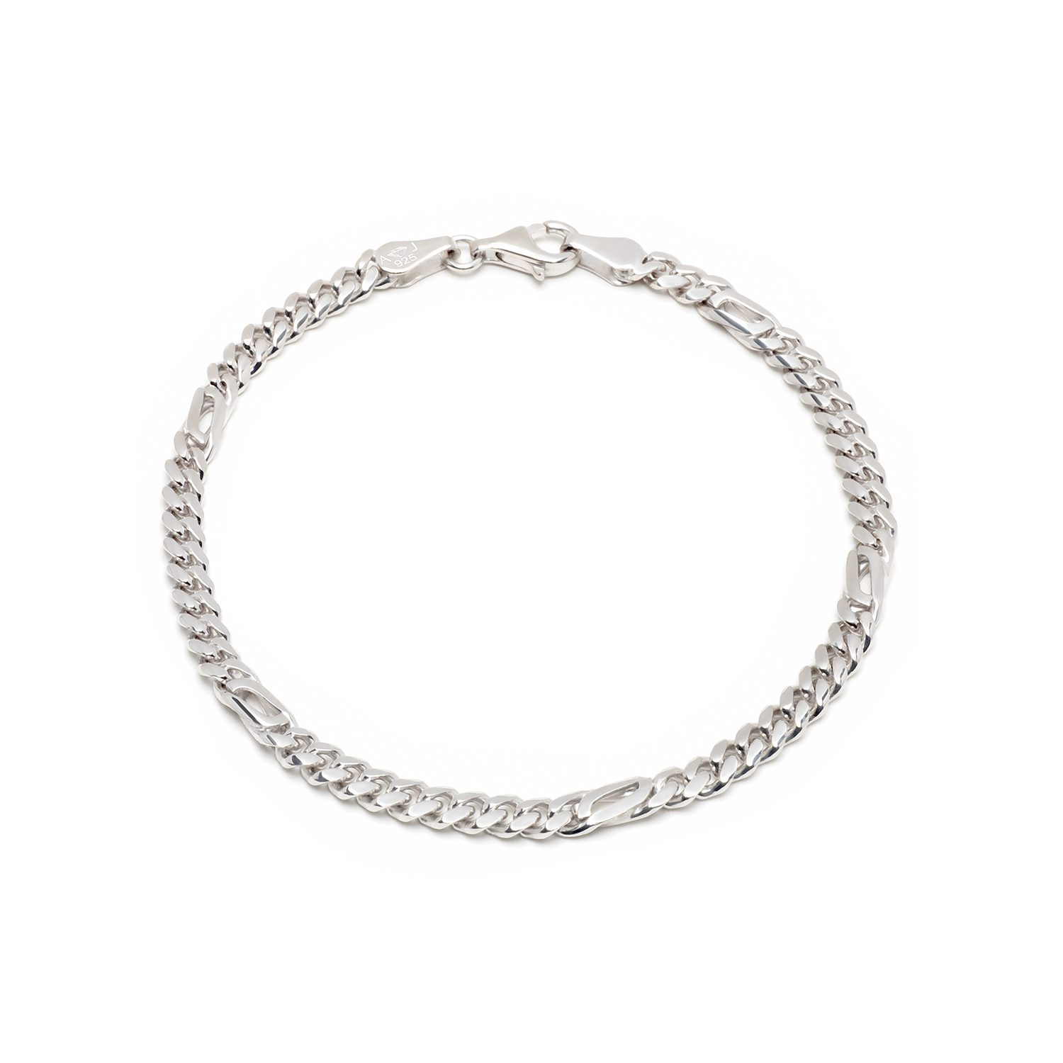 Zilver Gerhodineerd Valkenoog Schakel Armband 19cm 4mm