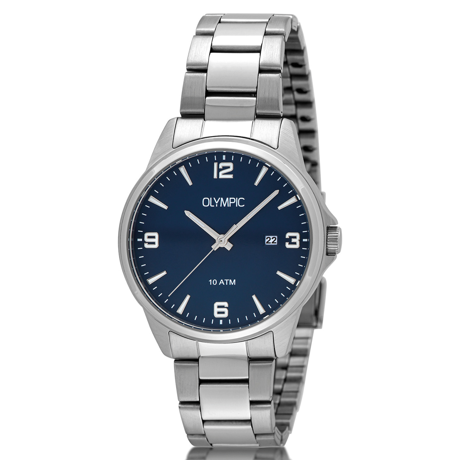 Olympic OL26HSS316 GLENN Horloge - Staal - Staal - Blauw - 40mm
Dit unieke Olympic horloge met artikelnummer: OL26HSS316 is een klassiek horloge. De ronde stalen kast heeft een gladde bezel en een blauwe wijzerplaat met een datum aanduiding. Aan de kast zit een stalen schakelband met een vouwsluiting. Het horloge heeft een mineraalglas een doorsnee van 40mm en is 10ATM. 

Waterdichtheid 10ATM
Dit horloge is bestand tegen water bij het zwemmen en douchen. Dit horloge is niet bestand tegen (grote) waterdruk dus je kunt er niet mee duiken.
Waterdichtheid  5ATM
Dit horloge is regen en spatwaterdicht. Niet geschikt om mee te zwemmen en douchen.
Waterdichtheid 3ATM
Dit horloge is spatwaterdicht. Niet geschikt om mee te zwemmen en douchen.

Het merk:
Het Nederlandse horlogemerk Olympic levert stoere chronografen, slimline series, digitale uurwerken en elegante dameshorloges. De prijs-kwaliteitverhouding staat bij Olympic hoog in het vaandel met prijzen die uiteenlopen van € 34,95 tot en met € 159,00.

100% Nederlands ontwerp, waterdicht en standaard 3 jaar fabrieksgarantie.

Specificaties:
- Ronde kast 40mm
- Stalen horlogekast
- Blauwe wijzerplaat
- Stalen schakelband
- 10ATM 
- Standaard 3 jaar fabrieksgarantie
- Mineraalglas