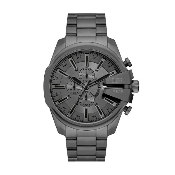 De DIESEL Horloge DZ4676 is een stijlvol polshorloge met een grijze wijzerplaat en roestvrijstalen band. Het is anti-allergisch en heeft een analoge display met een datumaanduiding. Met een robuuste mineraalglas kast, waterbestendigheid van 5 ATM en zilveren accenten, is het ideaal voor casual of zakelijke gelegenheden. Draag het comfortabel en zelfverzekerd.