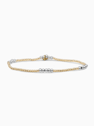 Bracelet | Bicolor mix 2mm gold + 3mm silver