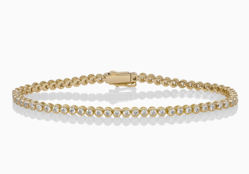 Armband | Tennis Round Multi CZ Goud plated - Zilver - Small
