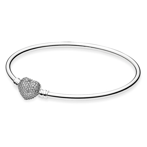 hartvormig slot met wit zirconia: limited edition "Always in my heart"