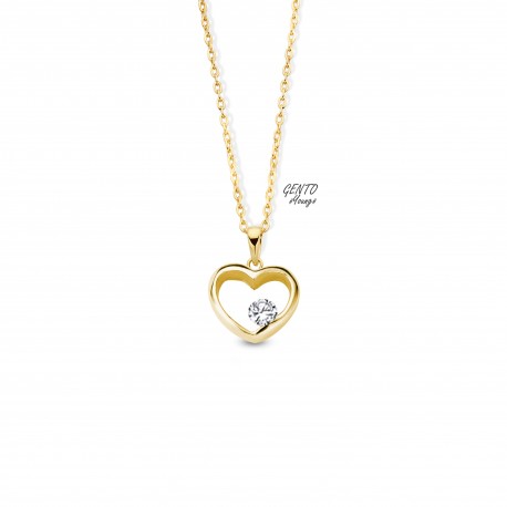 Ketting hartje zilver plaqué