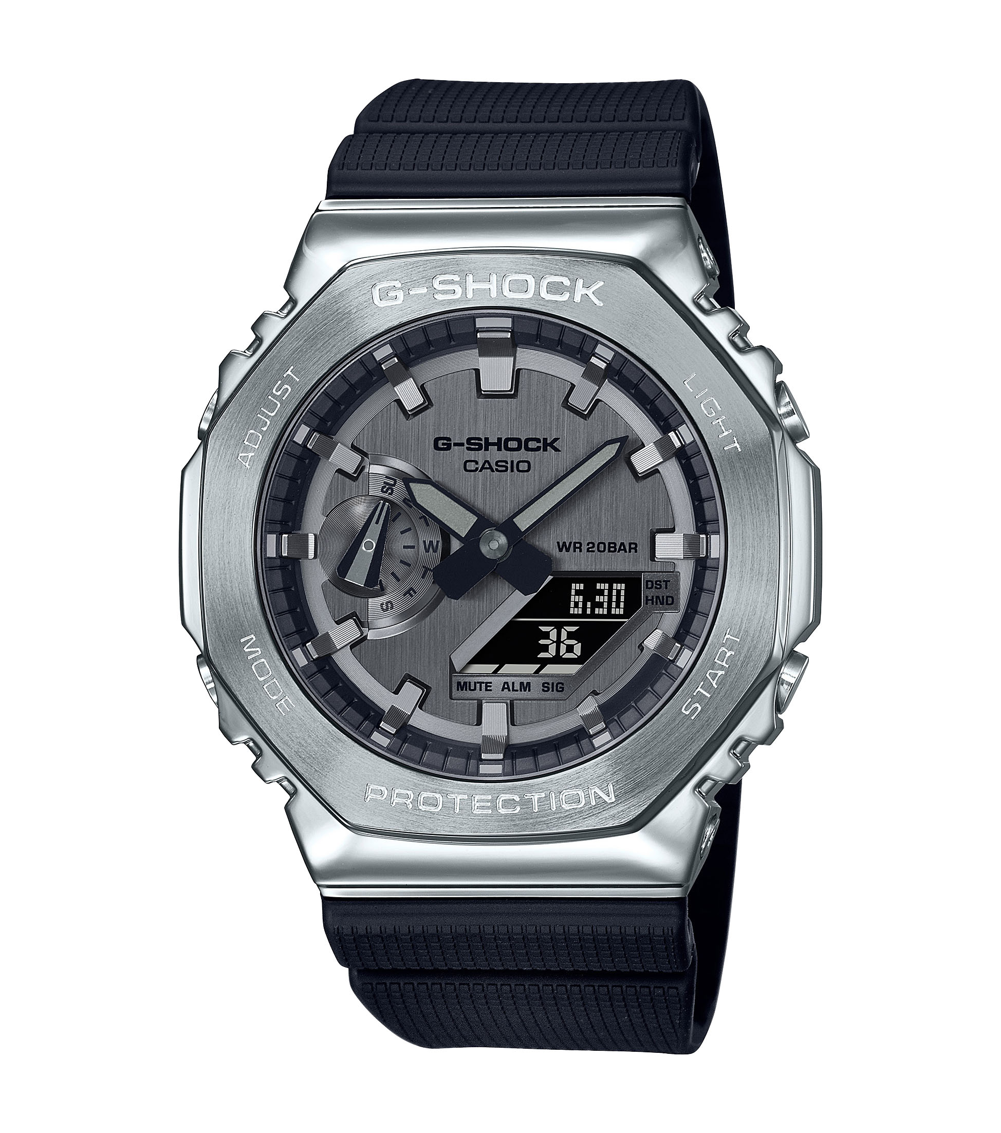 Casio horloge G-Shock GM-2100-1AER digitaal solar analoog en digitaal