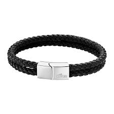 armband leder staal
