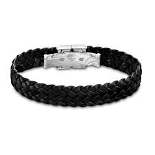 armband leder staal