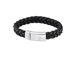 armband leder staal