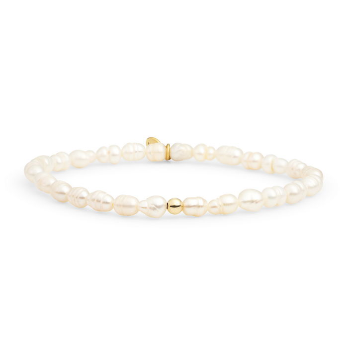 Armband - Parel Saturnus small - Goud 4mm