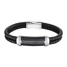 armband leder staal